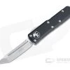 Microtech UTX-85 T/E Stonewashed M390 Plain Tanto Black OTF Automatic Knife 233-10