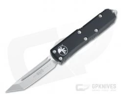 Microtech UTX-85 T/E Stonewashed M390 Plain Tanto Black OTF Automatic Knife 233-10