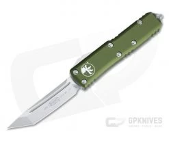 Microtech UTX-85 T/E Stonewashed M390 OD Green Tanto OTF Automatic 233-10OD