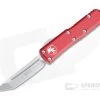 Microtech UTX-85 T/E Stonewashed M390 Red Tanto OTF Automatic 233-10RD