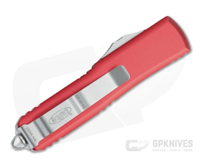 Microtech UTX-85 T/E Stonewashed M390 Red Tanto OTF Automatic 233-10RD - Image 2
