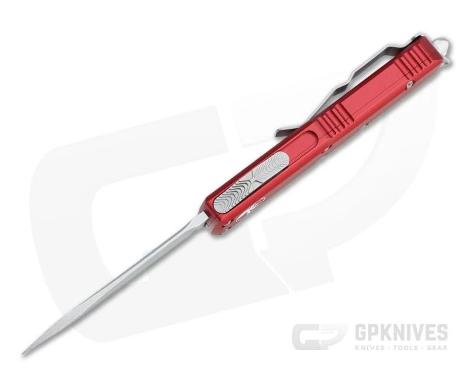 Microtech UTX-85 T/E Stonewashed M390 Red Tanto OTF Automatic 233-10RD - Image 3