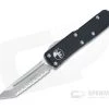 Microtech UTX-85 T/E Tanto Stonewashed Full Serrated M390 OTF Automatic Knife 233-12