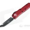 Microtech UTX-85 Red Tanto Black M390 Plain Edge OTF Automatic Knife 233-1RD