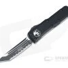 Microtech UTX-85 Tanto Tactical Black Fully Serrated M390 OTF Automatic Knife 233-3T