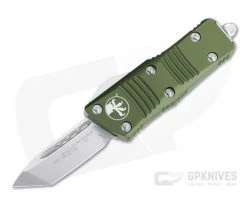 Microtech Mini Troodon T/E Stonewashed M390 Tanto OD Green OTF Automatic 240-10OD