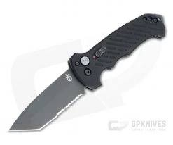 Gerber 06 Automatic Tanto Serrated Black S30V Black Aluminum Automatic Knife 30-000850N