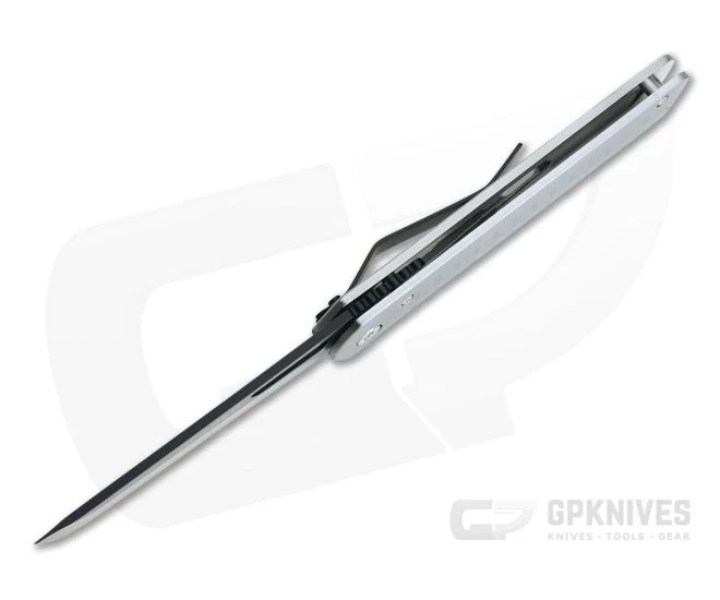 Gerber Ayako Silver Aluminum Black Oxide Tanto Frame Lock Folding Knife 30-001689 - Image 3