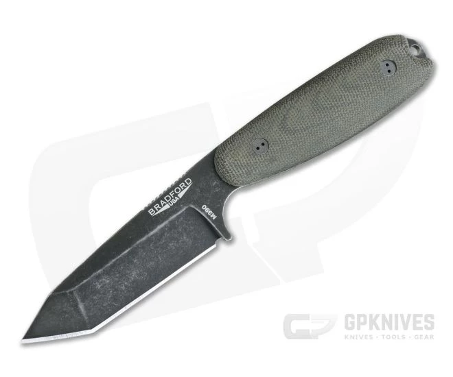 Bradford Guardian3.5 Tanto 3D OD Green Micarta Nimbus M390