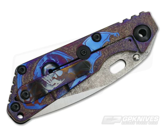 Mick Strider Custom SnG Nightmare Grind Tanto Textured Flat Black Custom Graphic Titanium - Image 2
