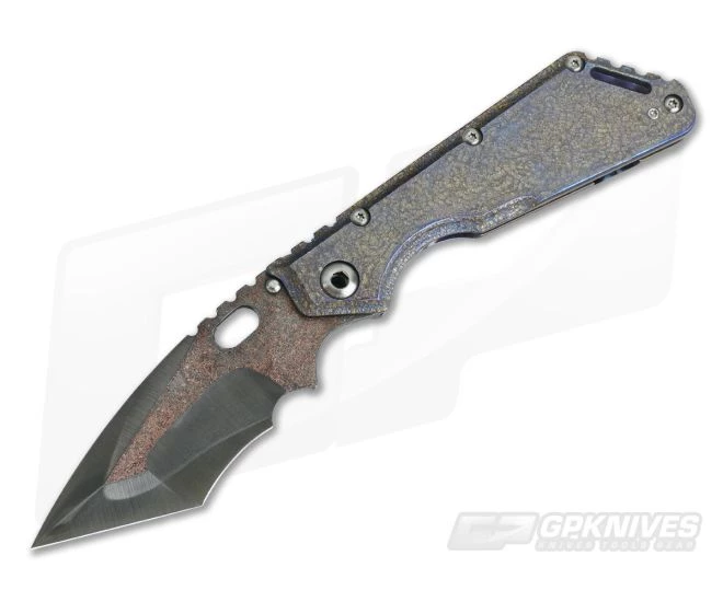 Mick Strider Custom XL Nightmare Grind Tanto Hamon Textured Titanium