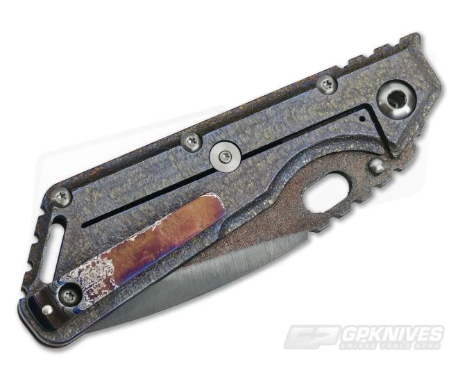 Mick Strider Custom XL Nightmare Grind Tanto Hamon Textured Titanium - Image 2