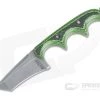 Alan Folts Custom Minimalist Tanto Neck Knife Tumbled CPM-154 Carbon Fiber & Green G10 Hybrid