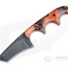 Alan Folts Custom Minimalist Tanto Neck Knife Black Washed CPM-154 Orange Kirinite Acrylic