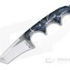 Alan Folts Custom Minimalist Tanto Neck Knife Polished Two-Tone CPM-154 Blue Kirinite Acrylic