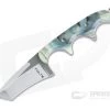 Alan Folts Custom Minimalist Tanto Neck Knife Polished Two-Tone CPM-154 Ocean Custom Acrylic