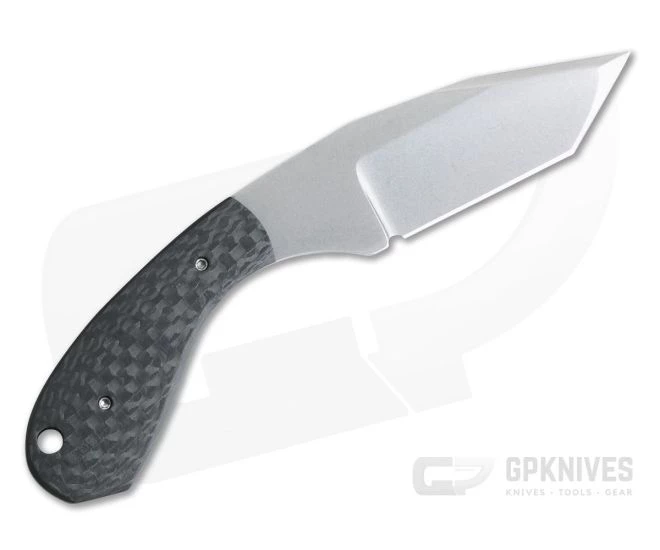 Trash Panda Knives Pack Knife Compact Fixed Blade Stonewashed CPM-154 Carbon Fiber 4054 - Image 3