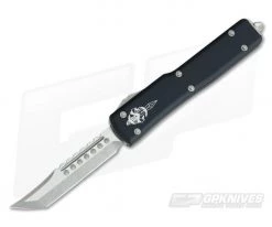 Microtech UTX-70 Hellhound Tanto Signature Stonewash Standard Black 419-10S