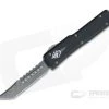 Microtech UTX-70 Hellhound Tanto Damascus Black Standard Bronze Hardware 419-16