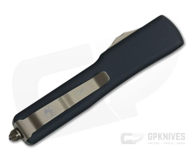 Microtech UTX-70 Hellhound Tanto Damascus Black Standard Bronze Hardware 419-16 - Image 2