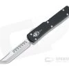 Microtech UTX-70 Hellhound Signature Satin Tanto Black OTF Automatic Knife 419-4S