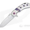 Olamic Cutlery Wayfarer One Off Tanto 247T Jeweled Titanium Dragonskin Inlays Satin M390 Flipper