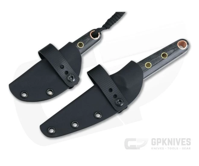 Sergey Rogovets Custom Black Micarta Kwaiken and Kiridashi Fixed Blade Knife Set 4254 - Image 2