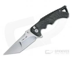 Brian Tighe Custom Tighe Fighter Satin RWL34 Tanto Carbon Fiber Flipper 4307