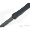 Heretic Knives Predator Manticore-E Tanto Set Battleworn DLC Red Camo Carbon Fiber OTF Automatic 4676