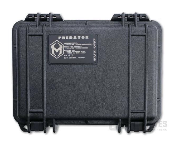 Heretic Knives Predator Manticore-E Tanto Set Battleworn DLC Red Camo Carbon Fiber OTF Automatic 4676 - Image 8