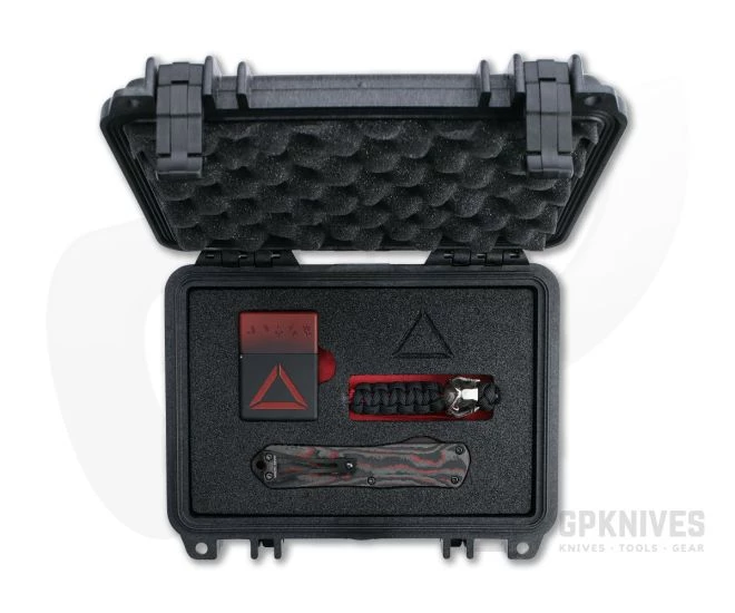 Heretic Knives Predator Manticore-E Tanto Set Battleworn DLC Red Camo Carbon Fiber OTF Automatic 4676 - Image 9