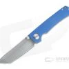 Simeon Custom Knives Hochi Tanto Smoke S30V Blue G10 Folder 4756