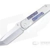 Sergey Rogovets Tanto #2 Front Flipper Satin Magnacut Black Timascus Inlaid Titanium Folder 4799