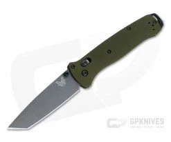 Benchmade Bailout Tanto Gray Cerakote M4 Green Aluminum Axis Lock 537GY-1