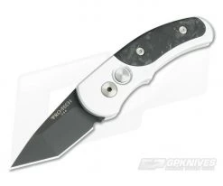 Protech Runt J4 DLC Tanto Marbled Carbon Fiber Inlay CA Legal Automatic 5400-M