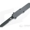 HK Hadron Tanto Black PVD Serrated 154CM Gray Aluminum OTF Automatic 54002