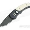 Protech Runt J4 DLC Tanto Tuxedo Ivory Micarta Inlay CA Legal Automatic 5452