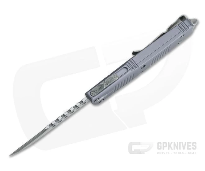 Microtech Troodon Hellhound Tanto Apocalyptic Signature Series Gray 619-10APGY - Image 3