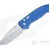 Hogue Ballista I Tanto Stonewashed 154CM Blue Aluminum Button Lock Automatic Folder 64123