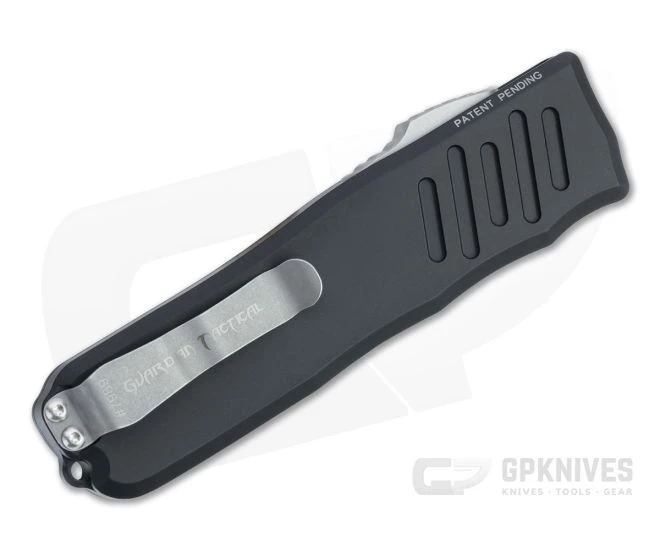 Guardian Tactical Recon-035 Stonewashed Serrated Elmax Tanto Black OTF Automatic 93522 - Image 2