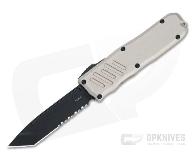 Guardian Tactical Recon-035 Black Tactical Serrated Elmax Tanto Desert Tan OTF Automatic 97122
