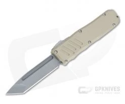 Guardian Tactical Recon-035 Desert Tan Stonewashed Elmax Tanto D/A OTF Automatic 97521