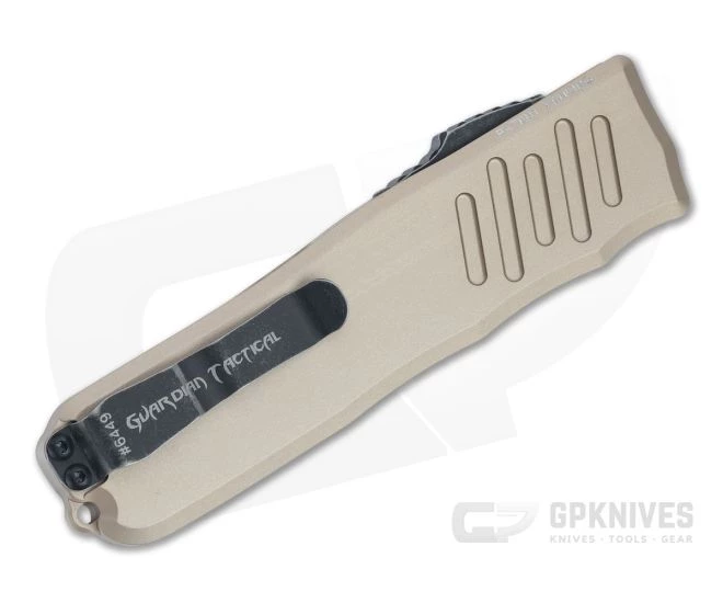 Guardian Tactical Recon-035 Dark Stonewashed Elmax Tanto Desert Tan OTF Automatic 97621 - Image 2