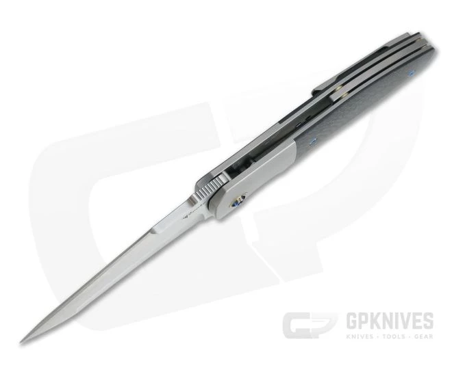 Reate Knives Augustus Kirby Lambert Design Carbon Fiber M390 Harpoon Tanto Flipper - Image 3