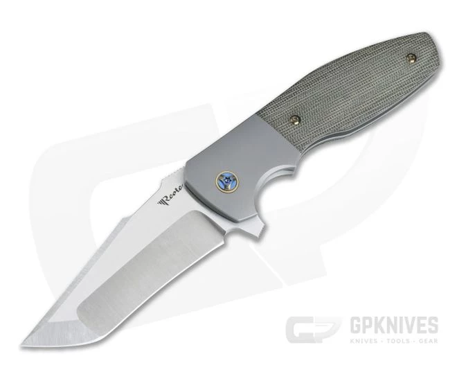 Reate Knives Augustus Kirby Lambert Design Green Canvas Micarta M390 Harpoon Tanto Flipper