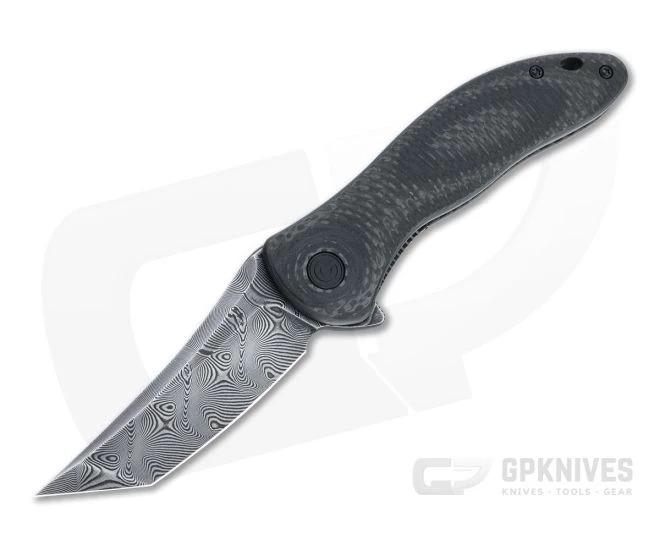 CIVIVI Synergy3 Tanto Black Damascus Carbon Fiber/G10 Liner Lock Flipper C20075B-DS1