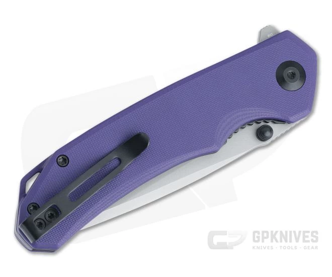 CIVIVI Brazen Tanto Purple G10 Gray Stonewashed D2 Liner Lock Flipper C2023A - Image 2