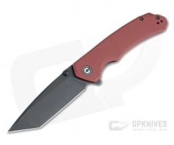 CIVIVI Brazen Tanto Burgundy G10 Black Stonewashed D2 Liner Lock Flipper C2023B