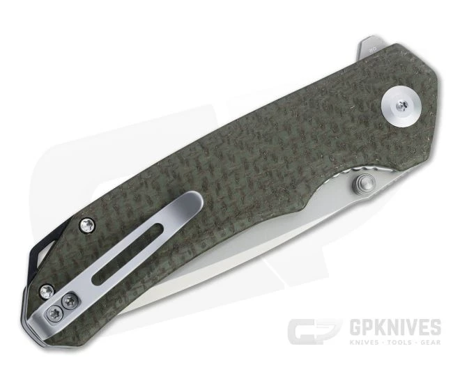 CIVIVI Brazen Tanto Bead Blast D2 Coarse Green Micarta Liner Lock Flipper C2023F - Image 2