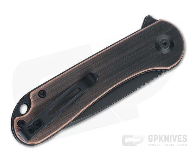 CIVIVI Elementum Tanto Black Copper Black Stonewashed D2 Liner Lock Flipper C907T-B - Image 2